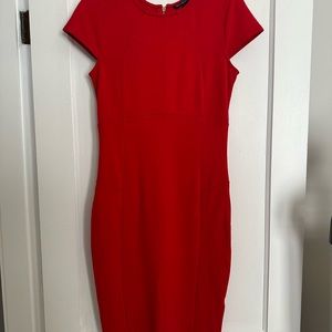Felicity and Coco red dress with exposed back zipper detail. NWOT